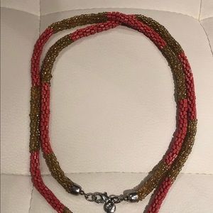 Gold and Coral Necklace